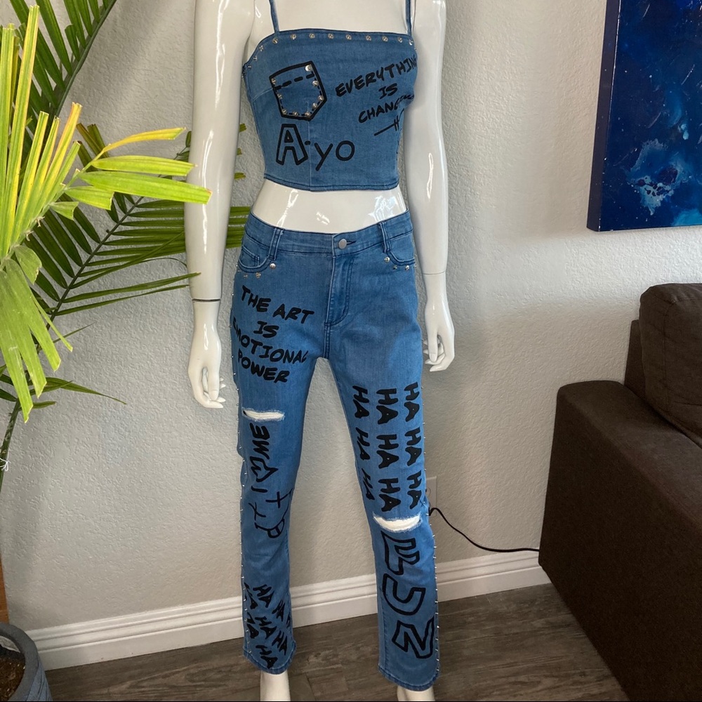 Super Cute 2 Piece Denim Set